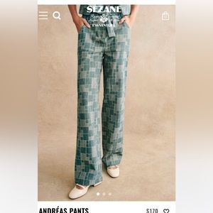 Sezane patchwork denim pants